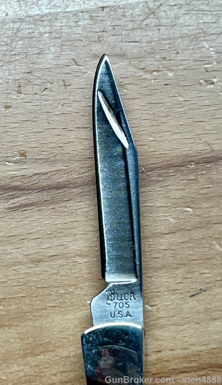Buck 705 Amigo / Pony Pre-1986 Rosewood Handle 2-blade Pen Knife-img-6