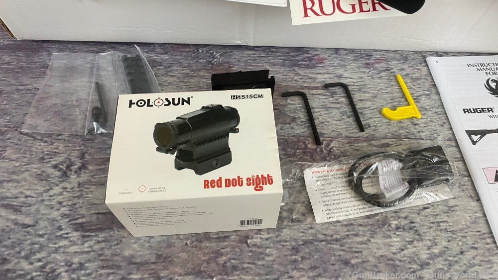 Ruger pistol caliber carbine PC 9mm with a Holosun red dot -img-6