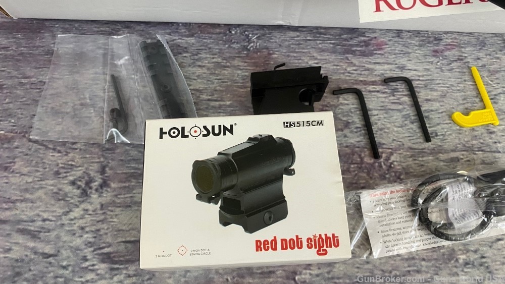 Ruger pistol caliber carbine PC 9mm with a Holosun red dot -img-7