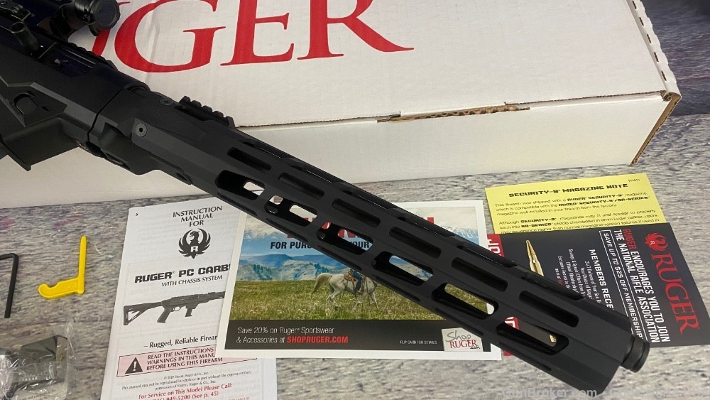 Ruger pistol caliber carbine PC 9mm with a Holosun red dot -img-3