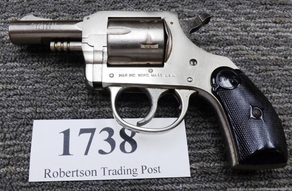 H&R .32 S&W Long Revolver 733 Nickel 2 1/2” 6 Shot 1972 C&R CA OK VG -img-0