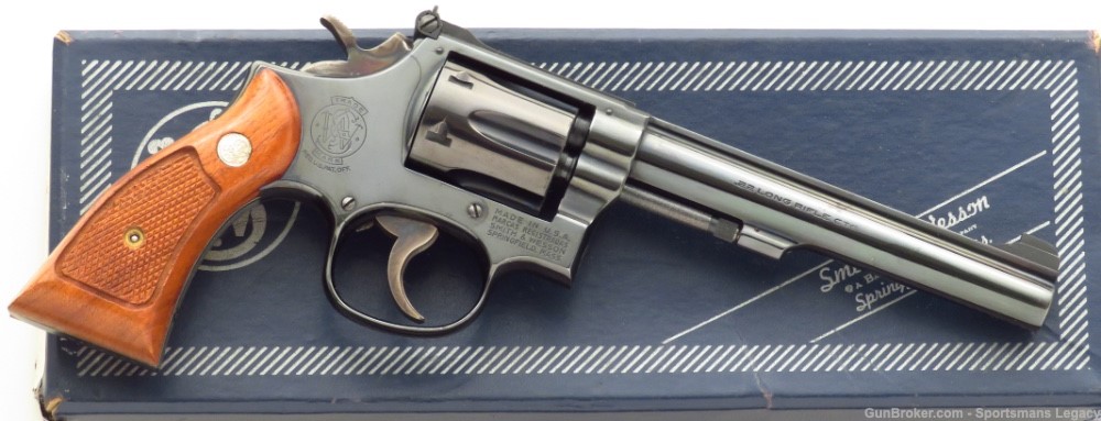 Smith & Wesson 17-4 .22 LR, 1978, 6-inch, great bore, box, 90%-img-0