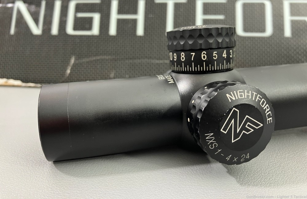 Nightforce NXS, 1-4x24, Target Turrets, 1/4MOA, 30mm tube, FC-3G Reticle-img-0