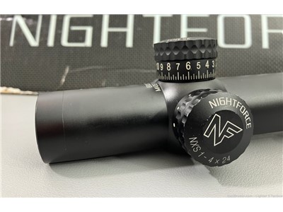 Nightforce NXS, 1-4x24, Target Turrets, 1/4MOA, 30mm tube, FC-3G Reticle