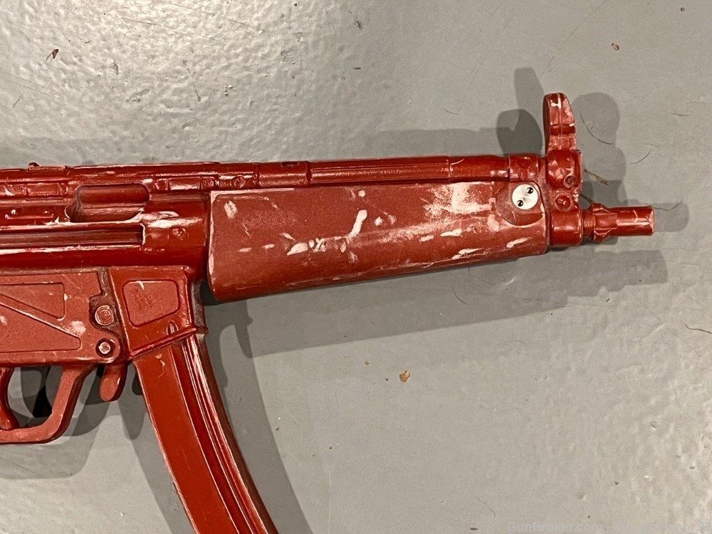 MP5 Dummy Gun - Fake Red ASP SMG for Police Training H&K 9mm SP5 MP5k -img-3