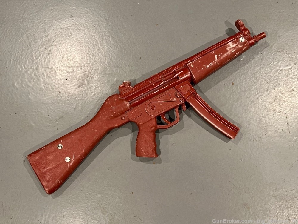 MP5 Dummy Gun - Fake Red ASP SMG for Police Training H&K 9mm SP5 MP5k -img-0