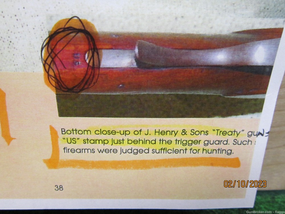 PERCUSSION HAWKEN STYLE ORIGINAL TRAIL OF TEARS TREATY RIFLE  BY  J. HENRY-img-24