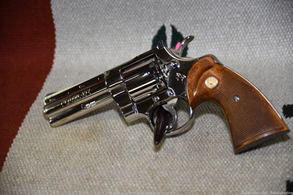 Colt Python 4 inch BBL NICKEL finish see Photo's From 1979 SUPER Cond-img-0