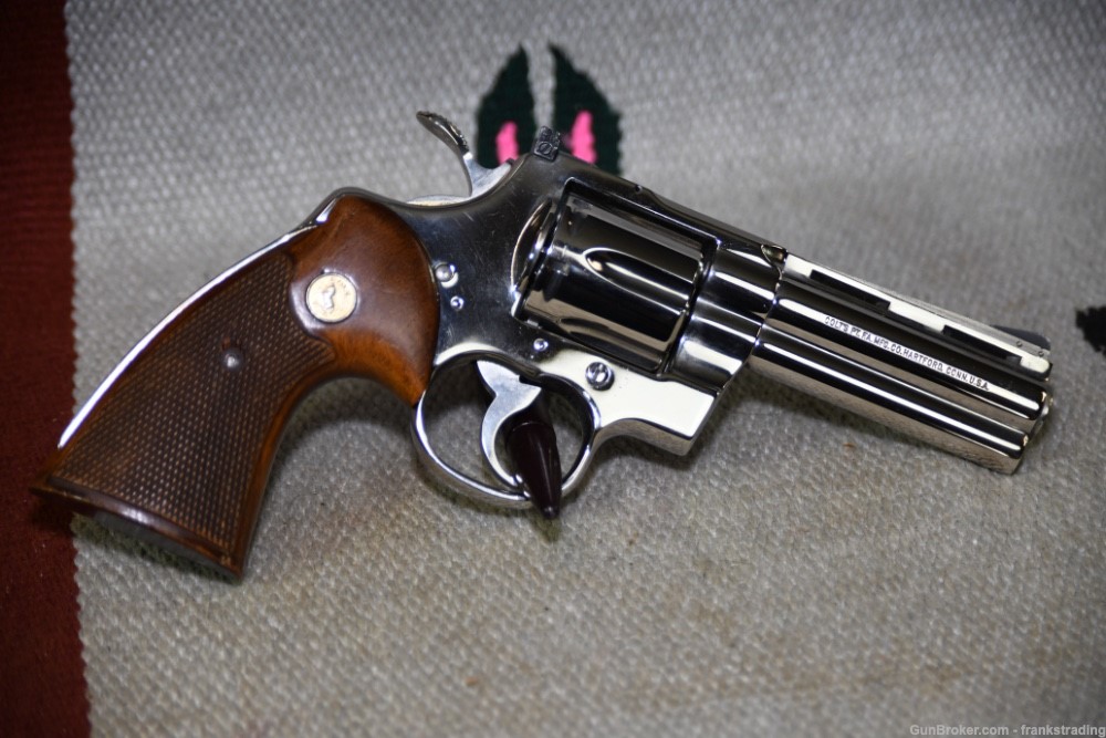 Colt Python 4 inch BBL NICKEL finish see Photo's From 1979 SUPER Cond-img-6