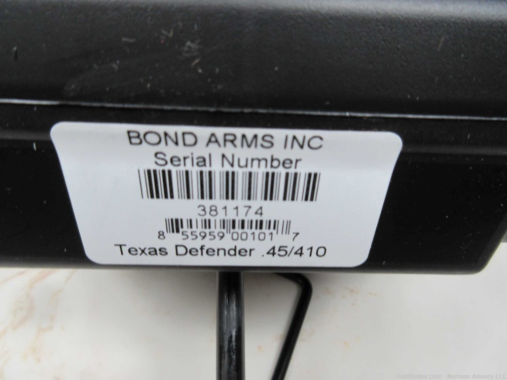 Bond Arms Texas Defender Derringer .45LC/.410 3" barrels Stainless -img-7