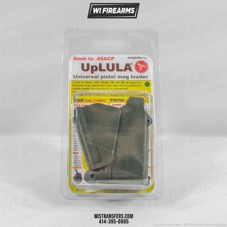 Maglula UP60DG Loader UpLULA 9mm, 45 ACP Dark Green-img-0