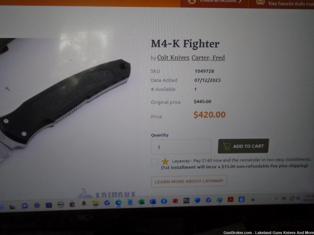 NIB Colt Fred Carter Design CRYOEDGE M4-K Tactical Knife COST $420 ONLINE-img-32