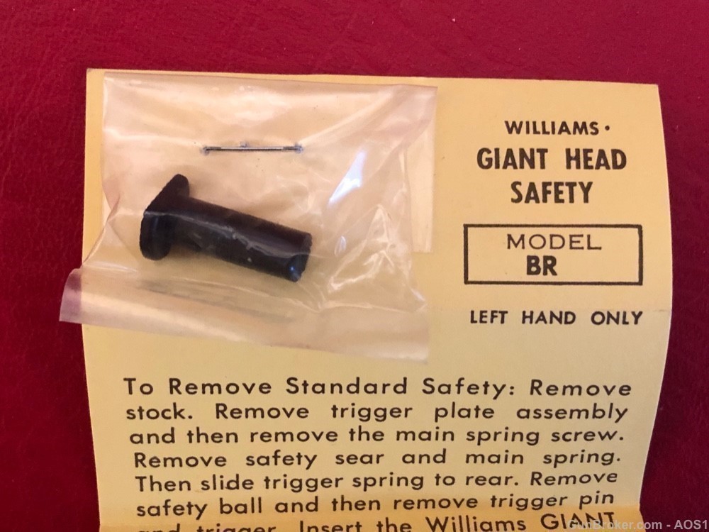 Williams Giant Head Safety BR LH Browning Shotguns-img-1