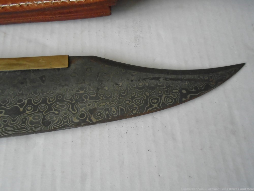 MASSIVE NIB COLT CT826 FIXED BLADE DAMASCUS D GUARD BOWIE KNIFE-img-28