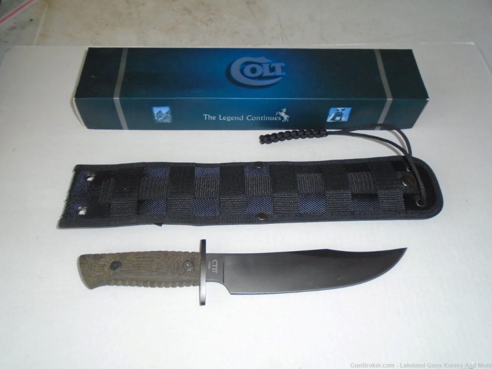 What? A Rare Colt CT1T? Tactical Bowie Knife With Box & Sheath!-img-0