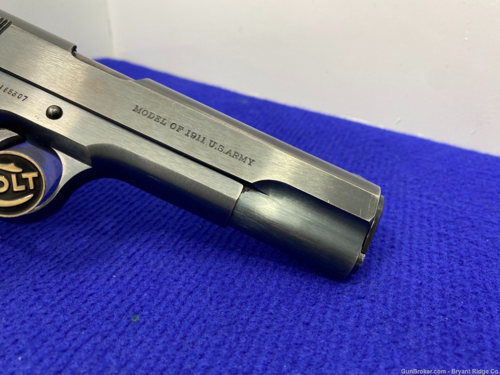 1917 Colt 1911 Military .45ACP Blue 5" *DESIRABLE WWI MILITARY PISTOL*-img-13