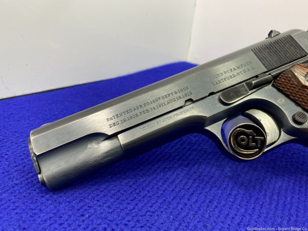 1917 Colt 1911 Military .45ACP Blue 5" *DESIRABLE WWI MILITARY PISTOL*-img-6