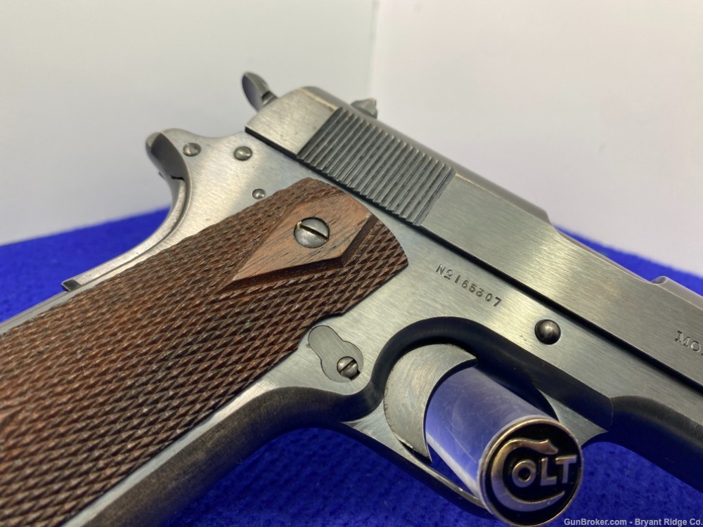1917 Colt 1911 Military .45ACP Blue 5" *DESIRABLE WWI MILITARY PISTOL*-img-11