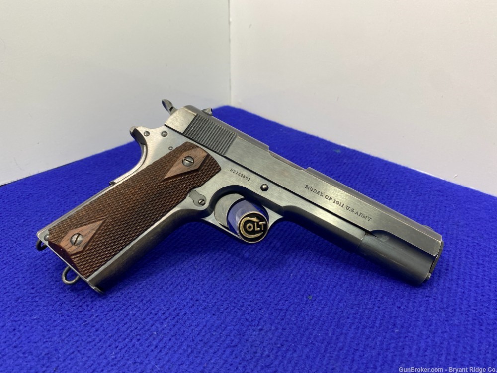 1917 Colt 1911 Military .45ACP Blue 5" *DESIRABLE WWI MILITARY PISTOL*-img-9