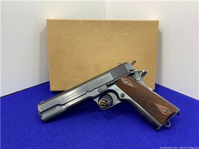 1917 Colt 1911 Military .45ACP Blue 5" *DESIRABLE WWI MILITARY PISTOL*