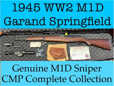 M1 Garand M1D Springfield REAL SNIPER RIFLE 30-06 CMP CERTIFIED USGI