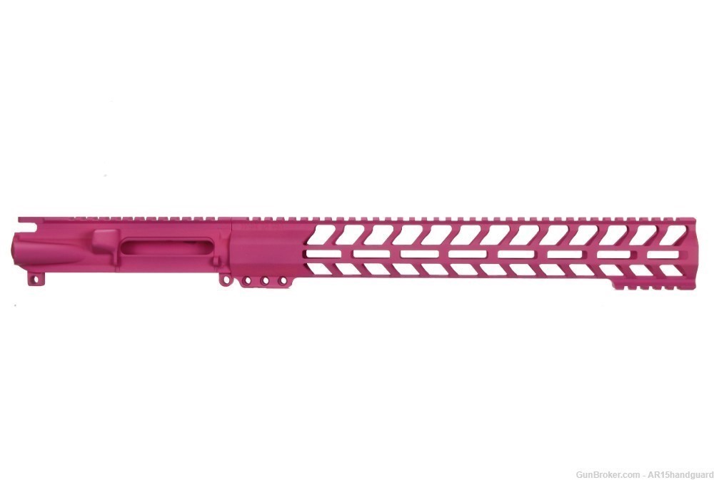 AR15 Stripped upper | Cerakote Pink | 15" MLOK Handguard Combo (MADE IN USA-img-0