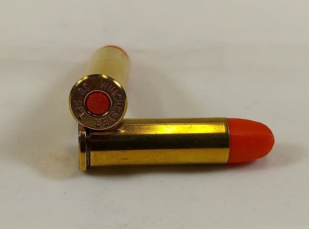 38 Special Brass Snap caps / Dummy Training Rounds - Set of 10 - Red-img-1