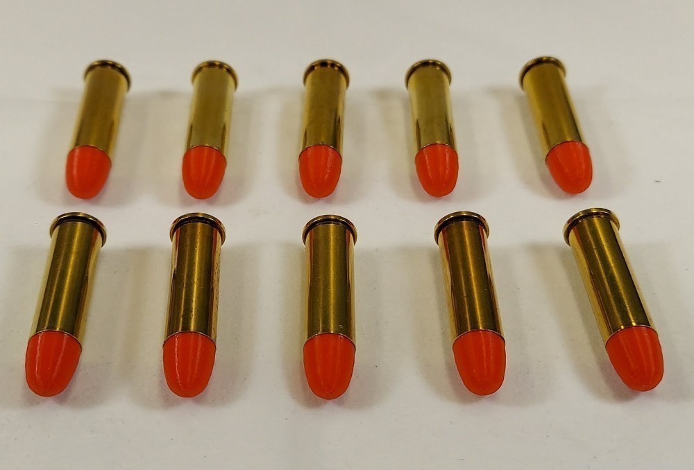 38 Special Brass Snap caps / Dummy Training Rounds - Set of 10 - Red-img-4