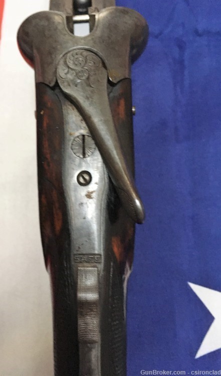 Shotgun LeFever double barrel , F grade 1892 production sideplates-img-9