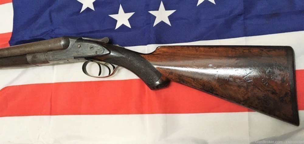 Shotgun LeFever double barrel , F grade 1892 production sideplates-img-5