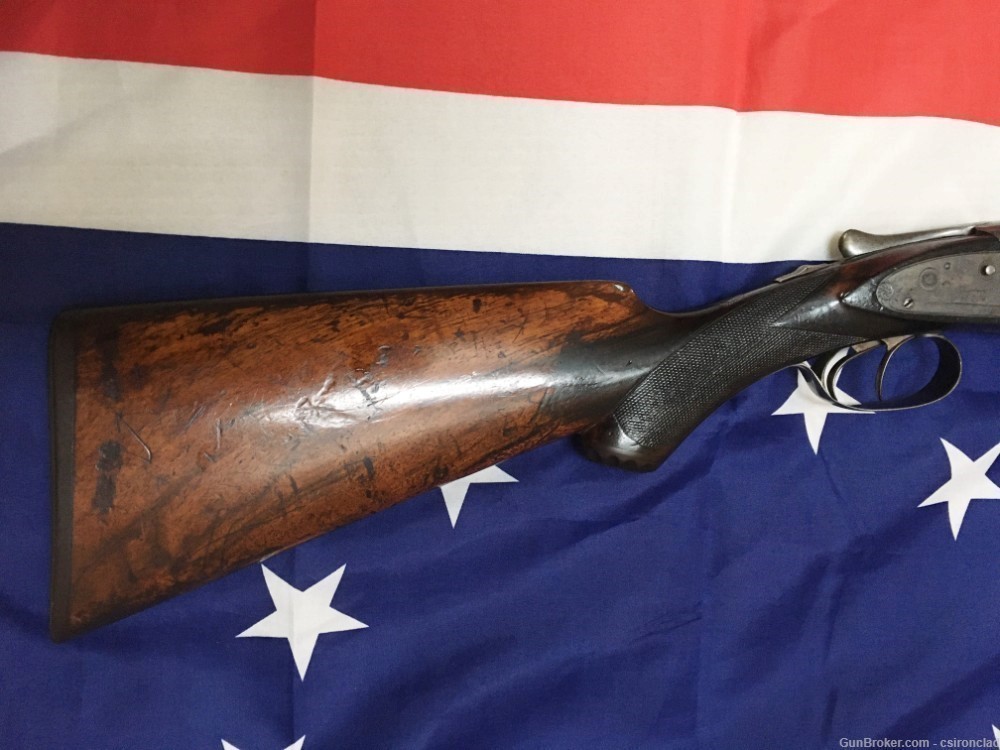 Shotgun LeFever double barrel , F grade 1892 production sideplates-img-2
