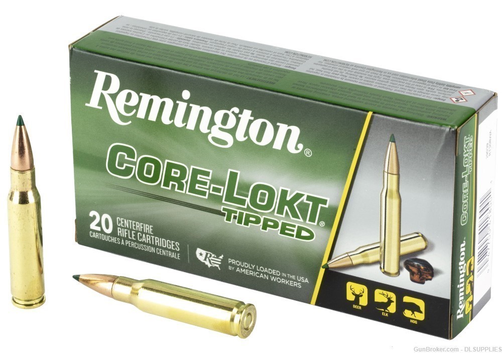 REMINGTON CORE-LOKT TIPPED .308 WINCHESTER 150 GRAIN POLYMER TIP 20 RND BOX-img-0