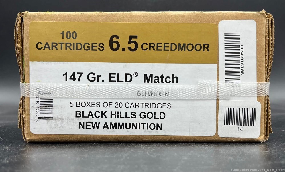 Black Hills 6.5 Creedmoor 147gr ELD-M - Case of 100 Rounds-img-0