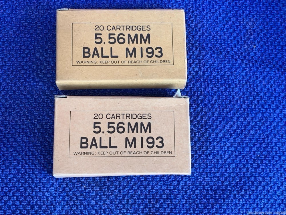  US .223 5.56MM BALL M193 AMMO 2 FULL BOXES 40RDS-img-0
