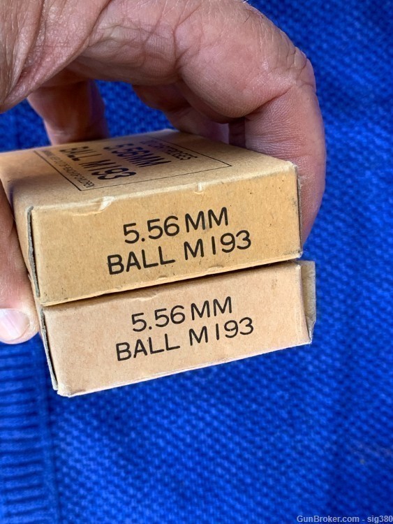  US .223 5.56MM BALL M193 AMMO 2 FULL BOXES 40RDS-img-1