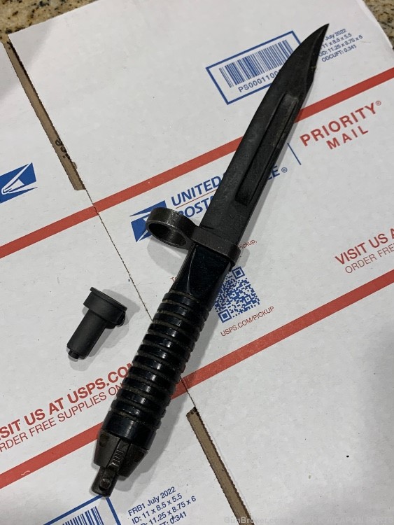 G3 bayonet POF 1970 dated comes with adapter to mount on gun -img-0