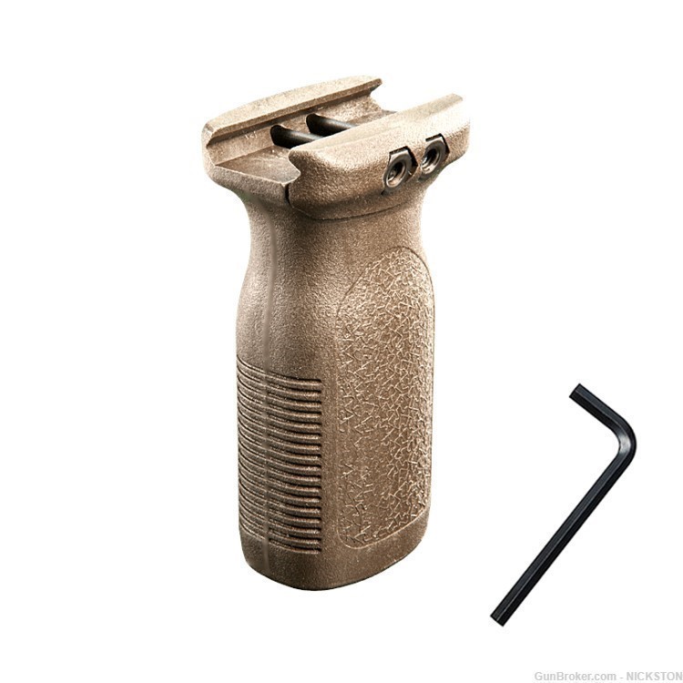 Vertical Hand Stop Tactical Grip Polymer Picatinny Holder for AR15 10 - Tan-img-1