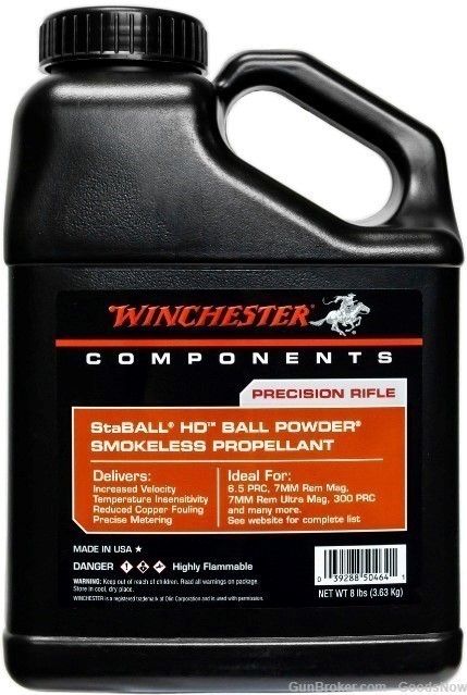 Winchester Staball HD Smokeless Powder 8 lbs Win Sta Ball StaBallHD-img-0