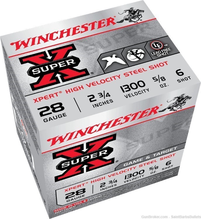 Winchester Xpert HV Steel 28 Gauge 1300 fps 2.75" 5/8 oz. #6 – 25 Rounds-img-2