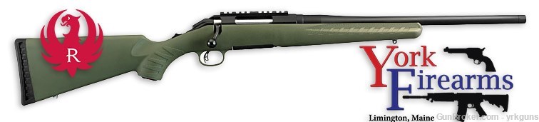Ruger American Predator 308WIN Moss Green 18" Bolt-Action Rifle NEW 6974 -img-0