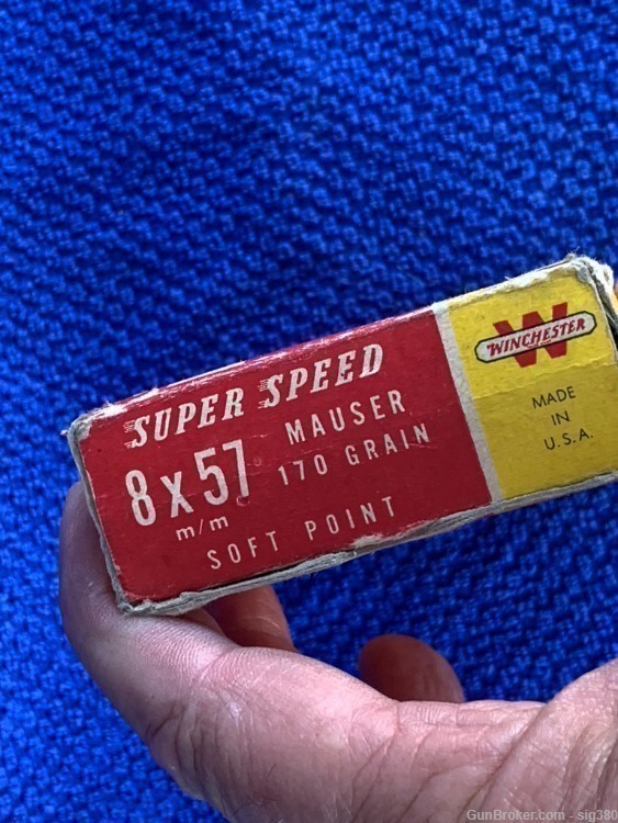 VINTAGE WINCHESTER SUPER SPEED 5X57MM MAUSER 170GR SP BOX 15RDS -img-2