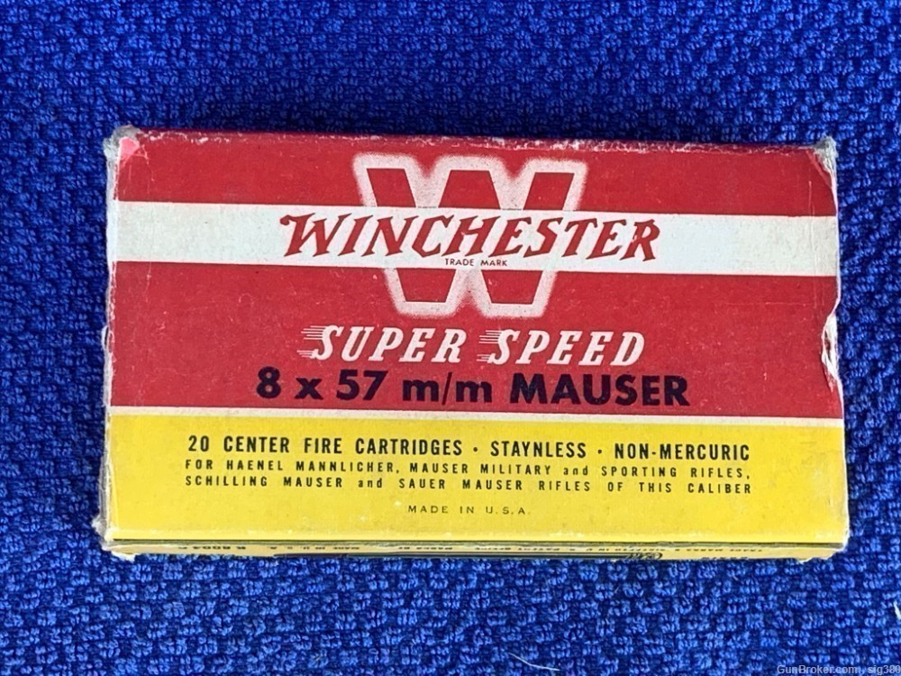 VINTAGE WINCHESTER SUPER SPEED 5X57MM MAUSER 170GR SP BOX 15RDS -img-4