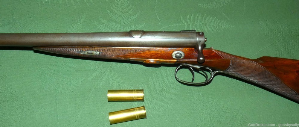 Exceedingly Rare English Bacon Patent Double Barrel Bolt Action Shotgun-img-2