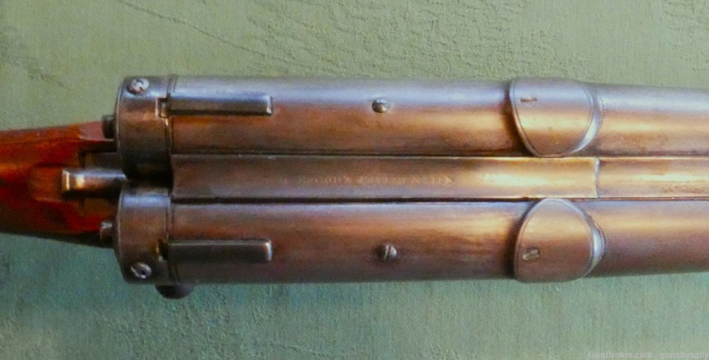 Exceedingly Rare English Bacon Patent Double Barrel Bolt Action Shotgun-img-4