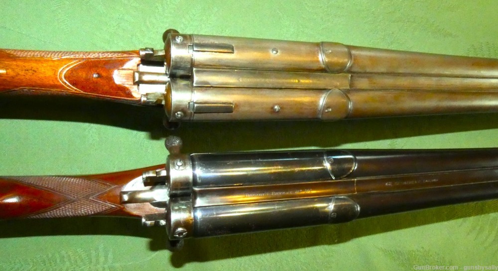 Exceedingly Rare English Bacon Patent Double Barrel Bolt Action Shotgun-img-14