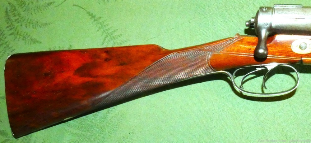 Exceedingly Rare English Bacon Patent Double Barrel Bolt Action Shotgun-img-12