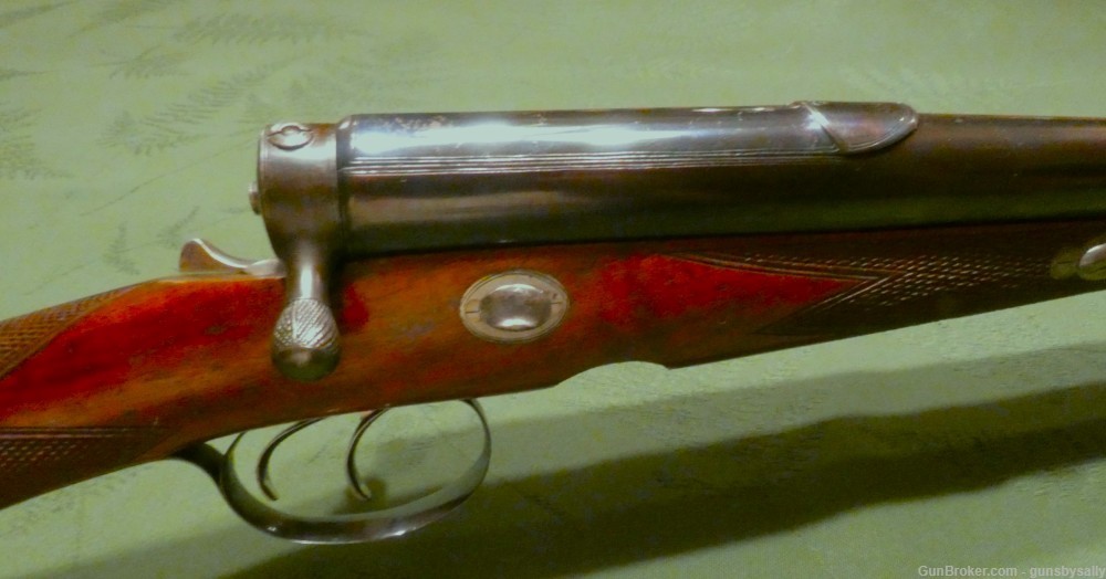 Exceedingly Rare English Bacon Patent Double Barrel Bolt Action Shotgun    -img-5