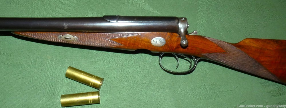 Exceedingly Rare English Bacon Patent Double Barrel Bolt Action Shotgun    -img-11