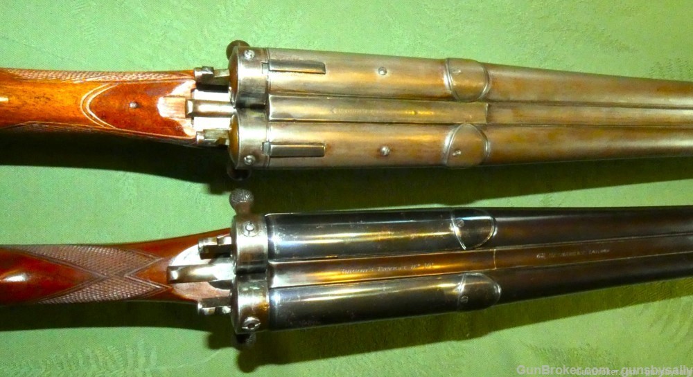 Exceedingly Rare English Bacon Patent Double Barrel Bolt Action Shotgun    -img-15