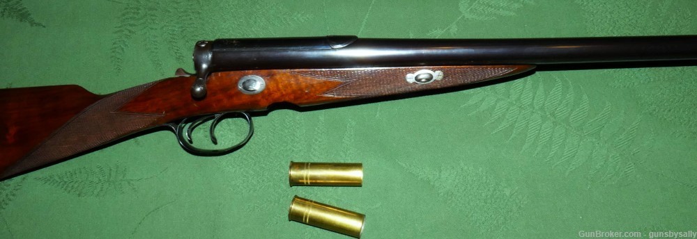 Exceedingly Rare English Bacon Patent Double Barrel Bolt Action Shotgun    -img-3